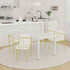 4 Piece Set Of Modern Color Block Designed Single Chairs With Long Table