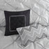 7 Piece Tufted Comforter Set - Grey - California King
