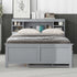 Platform Bed With Storage Headboard, USB, Trundle And 3 Drawers