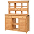 Tall Garden Potting Bench Table with Hutch - Durable Fir Wood