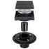 Oil rubbered bronze brass shower drain 4 inch square with ABS base
