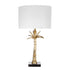 D16x31' Leaf Lamp with Marble Base Gold
