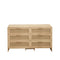 Modern Arc Shaped Corner Rattan Cabinet With 6 Drawers