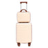 14'/20' 2-Piece Beige ABS Spinner Wheel Luggage Set