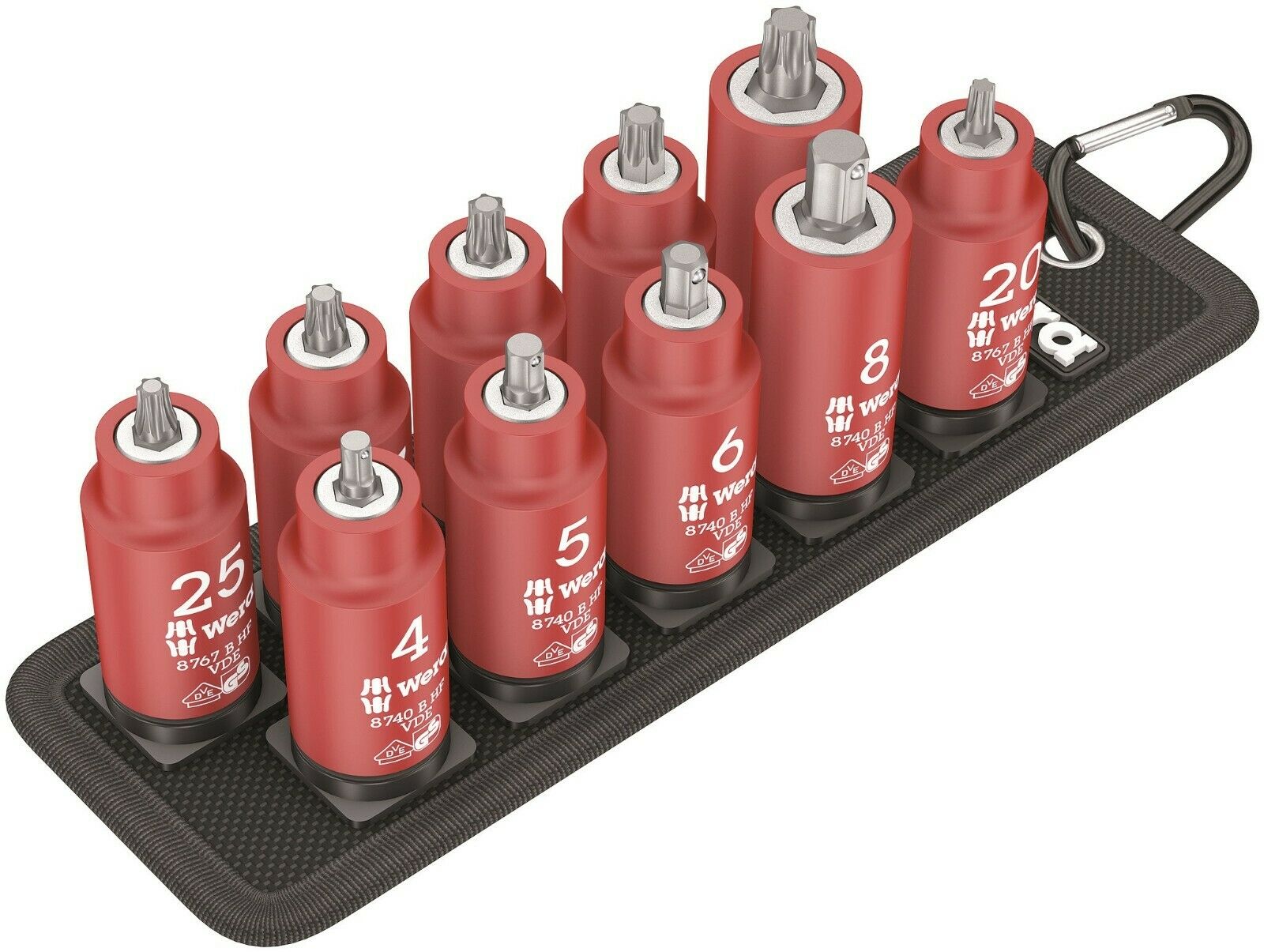 Wera 8767 B VDE HF Belt B VDE 1 Zyklop TORX® Socket Set 3/8" Drive 05004930001