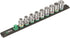 Wera C 4 Zyklop Magnetic Rail Socket Set 1/2" Drive 9 Pieces Metric 05005460001