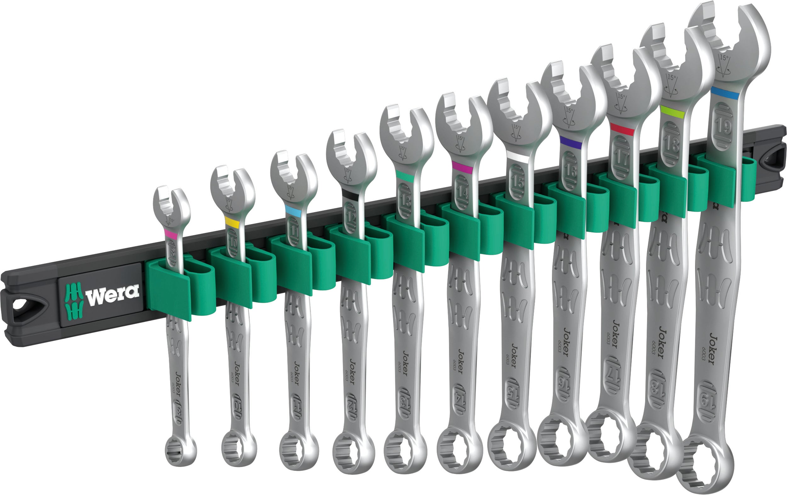 Wera 9640 Magnetic Rail 6003 Joker 1 Combination Wrench Set Metric 05020233001