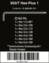 Wera 950/7 Hex-Plus 1 L-Key Set Chrome Plated Metric 7 Pieces 05022181001