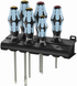 Wera 3334/6 Stainless Steel Slotted/Phillips Screwdriver Set + Rack 05032060001
