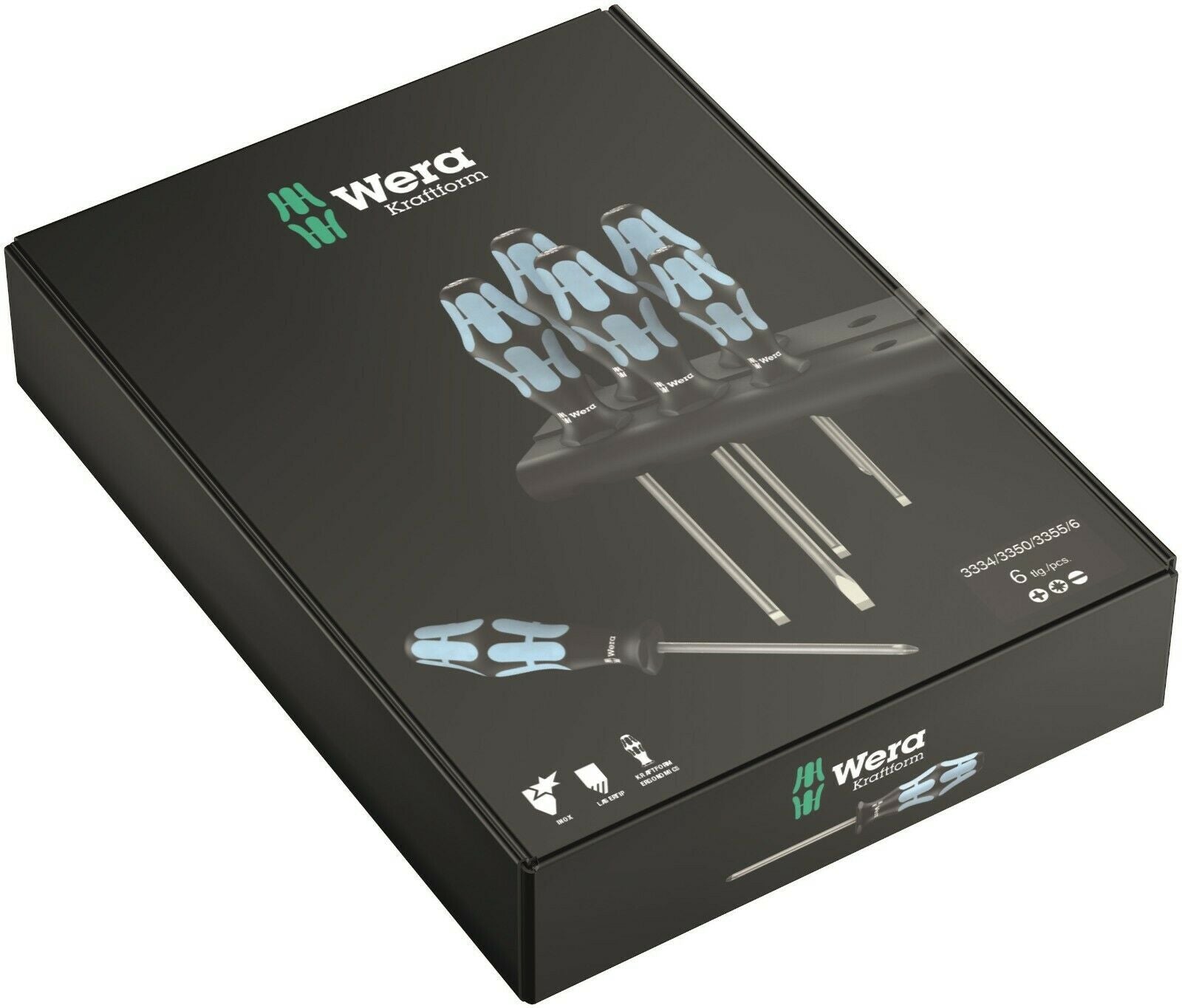 Wera 3334/3350/3355/6 Stainless Steel Screwdriver Set 6 Piece 05032063001