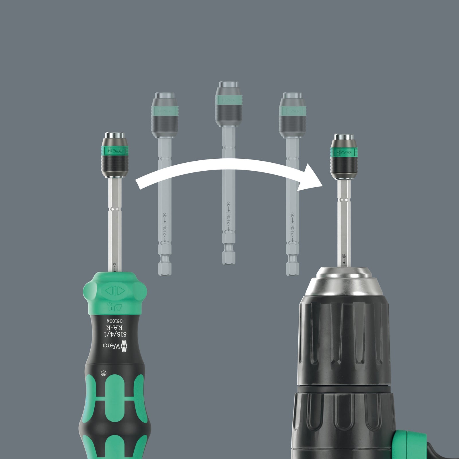 Wera Kraftform Kompakt 20 RA-R Ratcheting Screwdriver Set With Pouch 05051514001