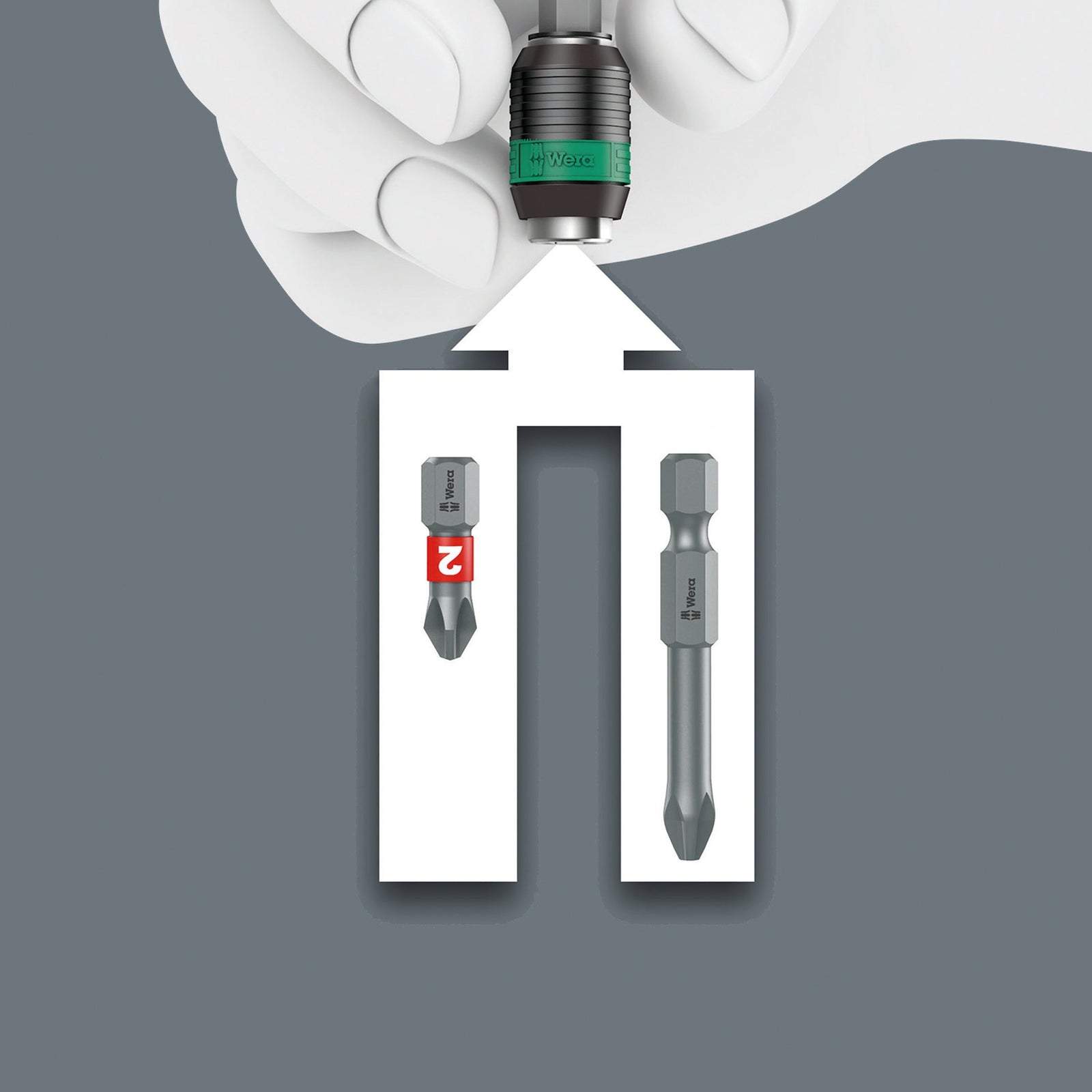 Wera Kraftform Kompakt Pistol RA-R 1 Ratcheting Screwdriver Set 05051535001