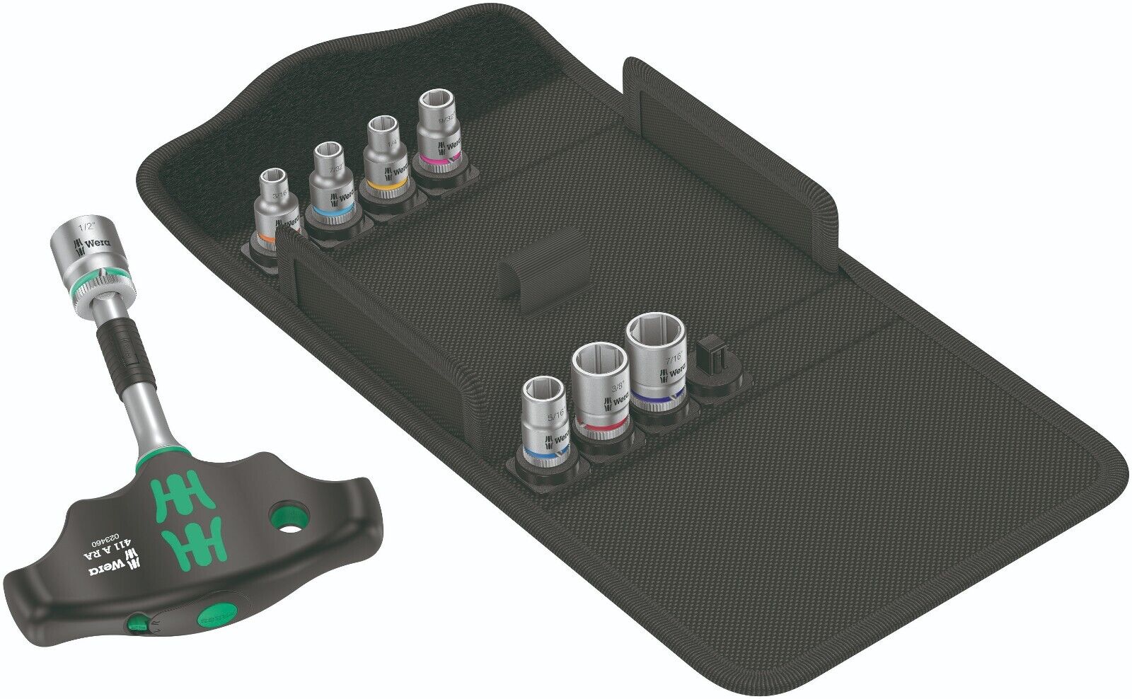 Wera Kraftform Kompakt 400 RA Set 2 Ratcheting T-Handle Set SAE 05057474001