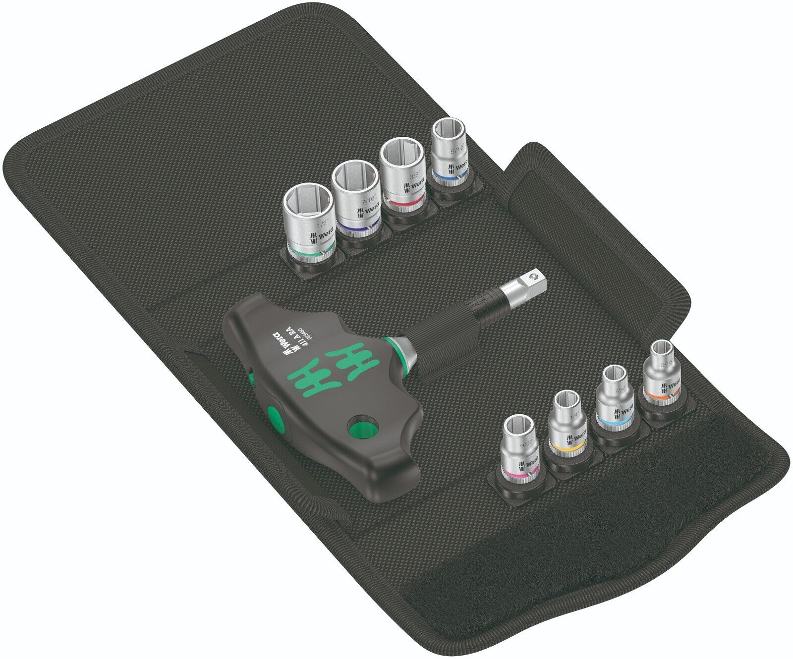 Wera Kraftform Kompakt 400 RA Set 2 Ratcheting T-Handle Set SAE 05057474001