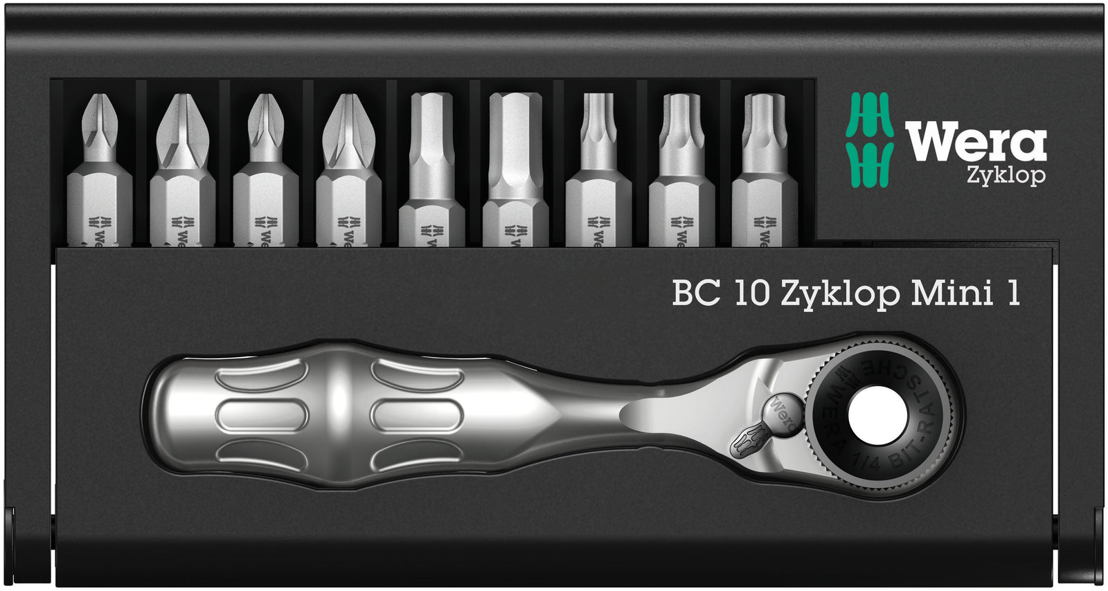 Wera Bit-Check 10 Zyklop Mini 1 Socket Wrench Bit Set 1/4