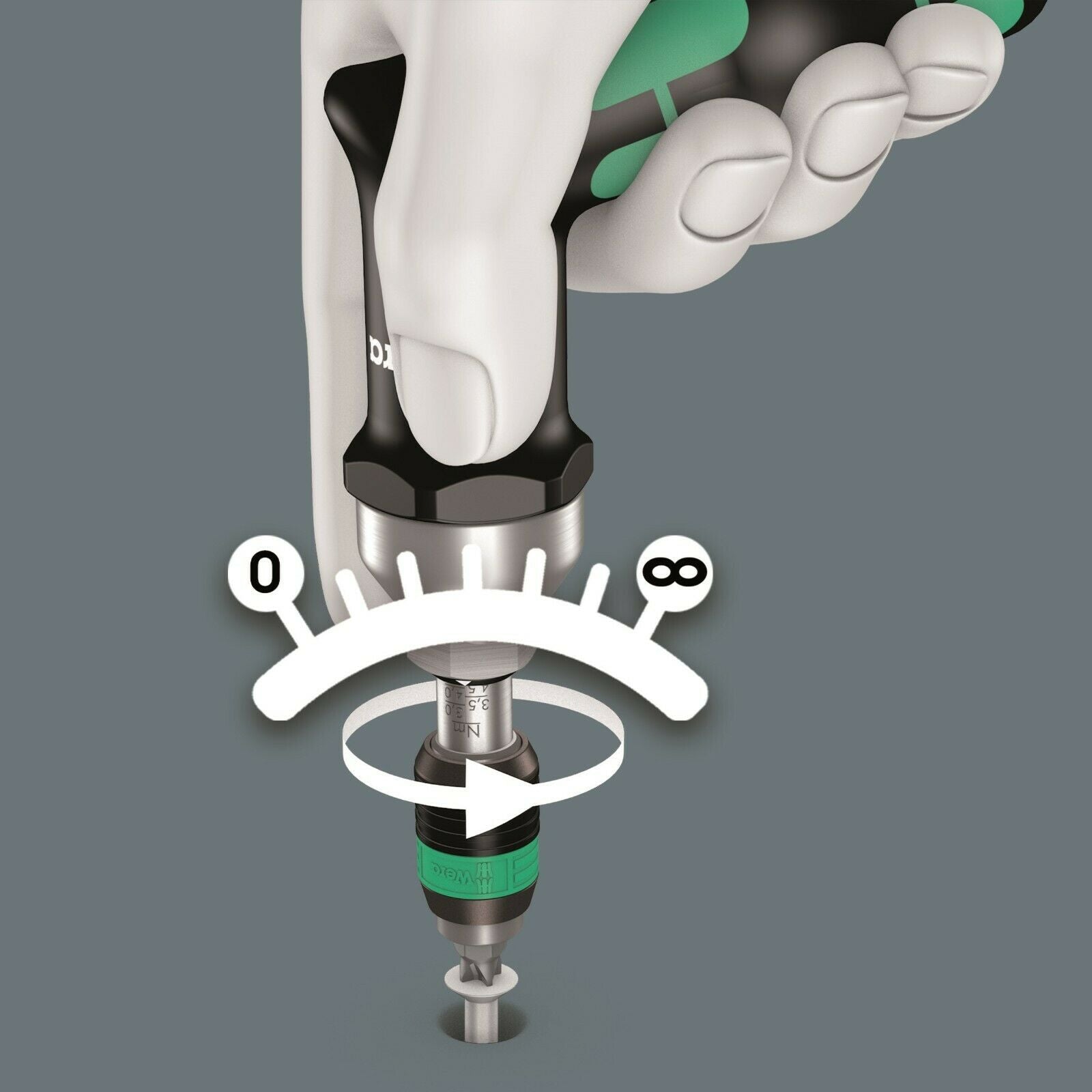 Wera 7442 Adjustable Pistol Grip Torque Screwdriver 3 - 6 Nm 1/4