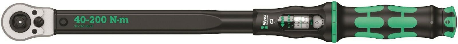 Wera Click-Torque C 3 R/L Torque Wrench 40 - 100 Nm 1/2" Drive 05075626001