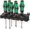 Wera 335/350/355/6 Kraftform Plus Lasertip Screwdriver Set 6 Piece 05105622001