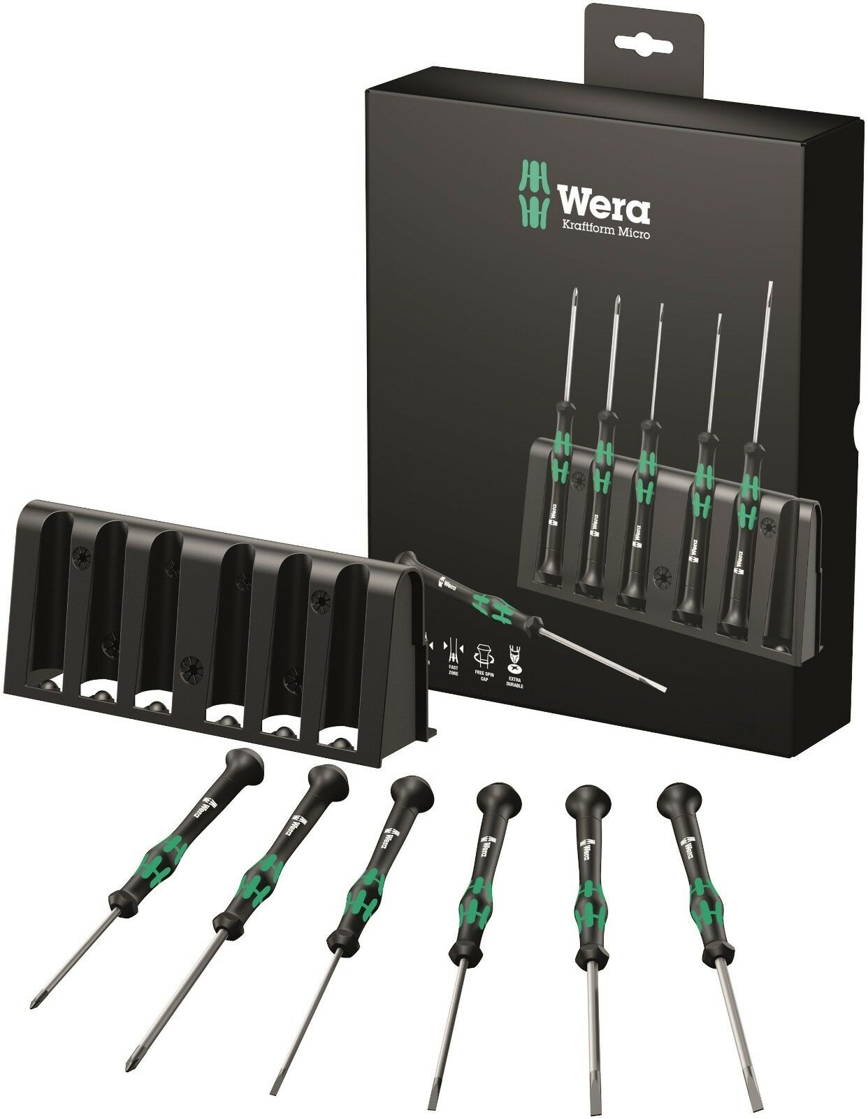 Wera 2035/6 B Micro Precision Screwdriver Set With Rack 05118152001