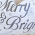 Christmas Throw Pillow with Silver Embroidery – White & Silver
