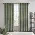 Plaid Rod Pocket and Back Tab Curtain Panel with Fleece Lining Green 50x84