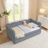 Gingham Daybed With USB Charging Port, Wave-Shaped Design