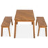 Go 3-Piece Acacia Wood Table Bench Dining Set