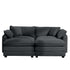 Modern Oversized Modular Cushion Sofa With Ottoman, Low Back, Deep Seating Sofa Set