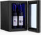 0.6Cu. Ft. Freestanding Wine Cellar Mini Fridge, 4-Bottle Red Wine with 6-Can Beverage Refrigerator, Quiet Compressor, LED Light and Display