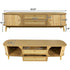 Rattan TV Stand For Tvs Up To 75'', Modern Farmhouse Media Console, Entertainment Center With Legs, TV Cabinet For Living Room, Home Theatre - Natural Wood