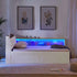 Upholstered Daybed With Storage Headboard, Wireless Charging, LED Lights