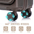 14' & 20' ABS Spinner Wheel Luggage Set with Cosmetic Case