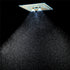 Flushed Mounted Brushed Gold 16'' x 16'' Shower Head: Featuring 64 LED Lights, Music, Rainfall, Waterfall, Mist, 360 Degrees Rotation, and Hydro Jet Technology