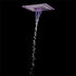 Flushed Mounted Matte Black 16'' x 16'' Shower Head: Featuring 64 LED Lights, Music, Rainfall, Waterfall, Mist, 360 Degrees Rotation, and Hydro Jet Technology