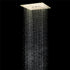 Flushed Mounted Brushed Gold 16'' x 16'' Shower Head: Featuring 64 LED Lights, Music, Rainfall, Waterfall, Mist, 360 Degrees Rotation, and Hydro Jet Technology