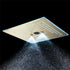 Flushed Mounted Brushed Gold 16'' x 16'' Shower Head: Featuring 64 LED Lights, Music, Rainfall, Waterfall, Mist, 360 Degrees Rotation, and Hydro Jet Technology