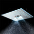 Flushed Mounted Brushed Nickel 16'' x 16'' Shower Head: Featuring 64 LED Lights, Music, Rainfall, Waterfall, Mist, 360 Degrees Rotation, and Hydro Jet Technology