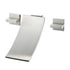 Brushed Nickel Wall Mount Waterfall Bathroom Sink Faucet with Overflow Brass Pop-Up Drain