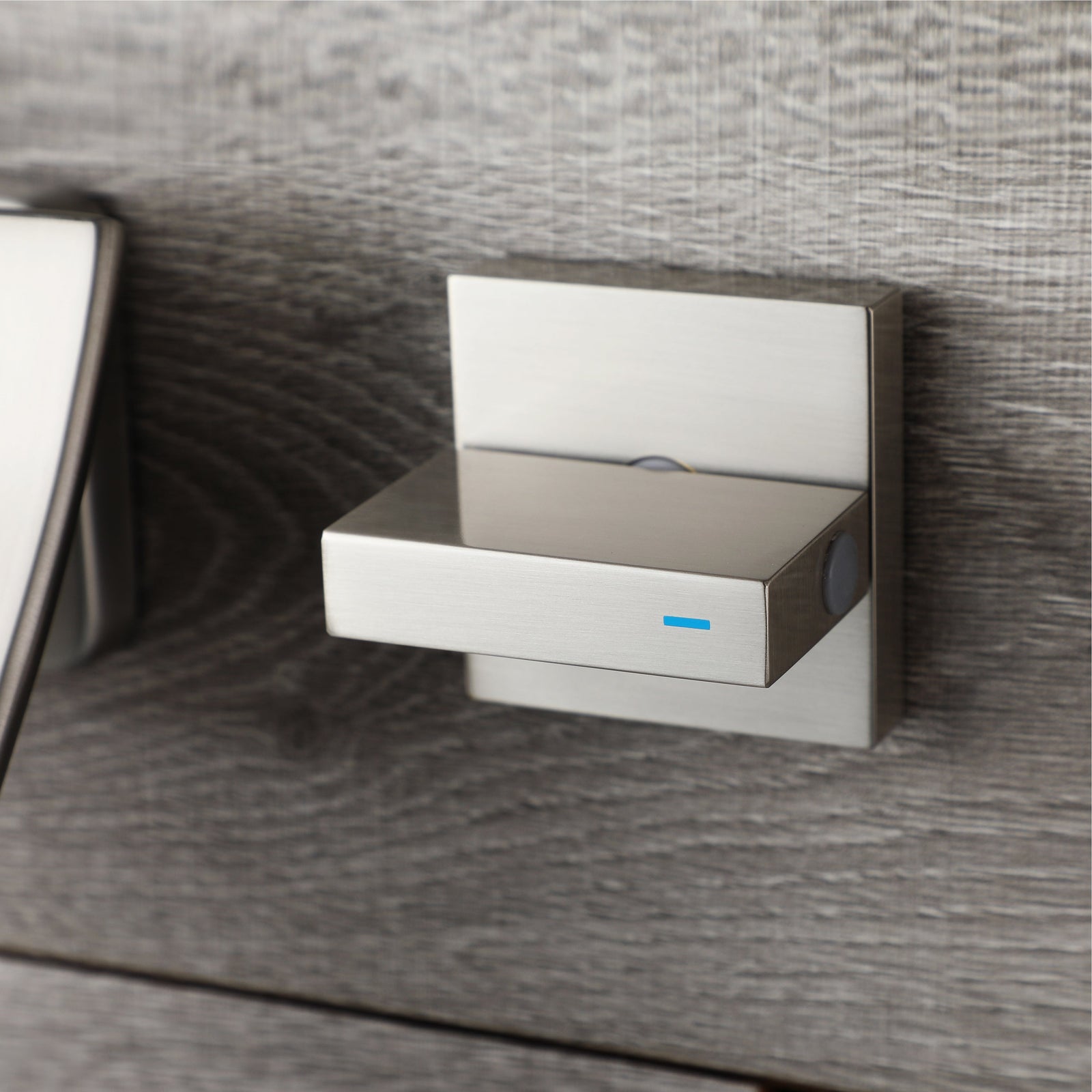 Brushed Nickel Wall Mount Waterfall Bathroom Sink Faucet with Overflow Brass Pop-Up Drain