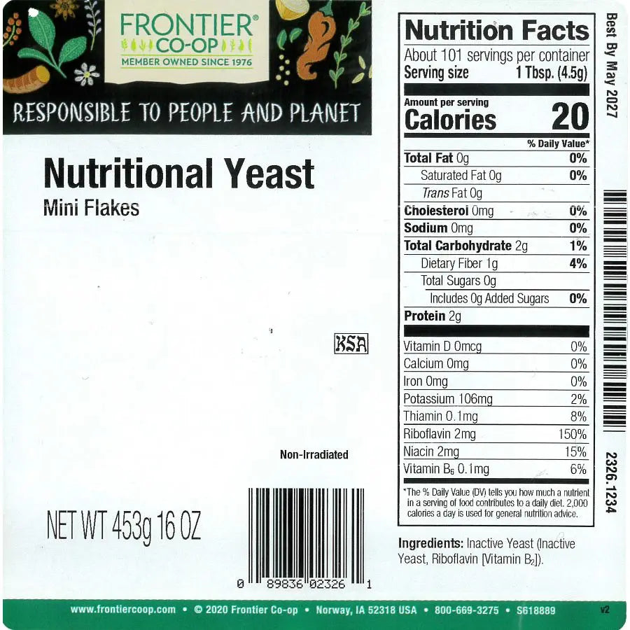 Frontier Herb Yeast Nutritional - Mini Flakes (1 lb)