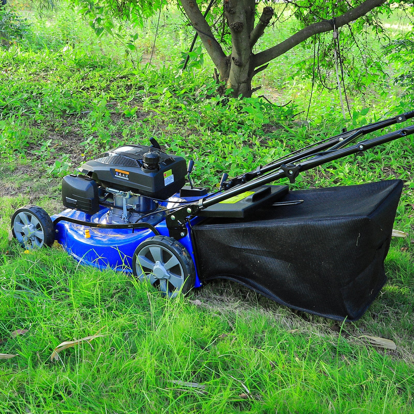 BILT HARD 21 Inch Self Propelled Lawn Mower, 3-in-1 Gas Lawnmower with 201cc 4-Cycle Engine, Bagging, Mulching and Side Discharge, Adjustable 8-Positions Cutting Height, Easy Start