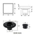 Oil rubbered bronze brass shower drain 4 or 8 inch  with ABS base
