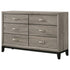Valen 6-drawer Bedroom Dresser Cabinet Light Taupe