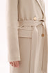 Denise Cashmere Blend Overcoat in Nude