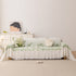 Botanical Sofa Cover with Chiffon Skirt, Floral Couch Throw Blanket for All-Season