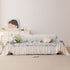 Botanical Sofa Cover with Chiffon Skirt, Floral Couch Throw Blanket for All-Season