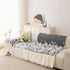 Botanical Sofa Cover with Chiffon Skirt, Floral Couch Throw Blanket for All-Season