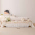 Botanical Sofa Cover with Chiffon Skirt, Floral Couch Throw Blanket for All-Season