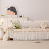 Botanical Sofa Cover with Chiffon Skirt, Floral Couch Throw Blanket for All-Season