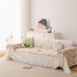 Botanical Sofa Cover with Chiffon Skirt, Floral Couch Throw Blanket for All-Season